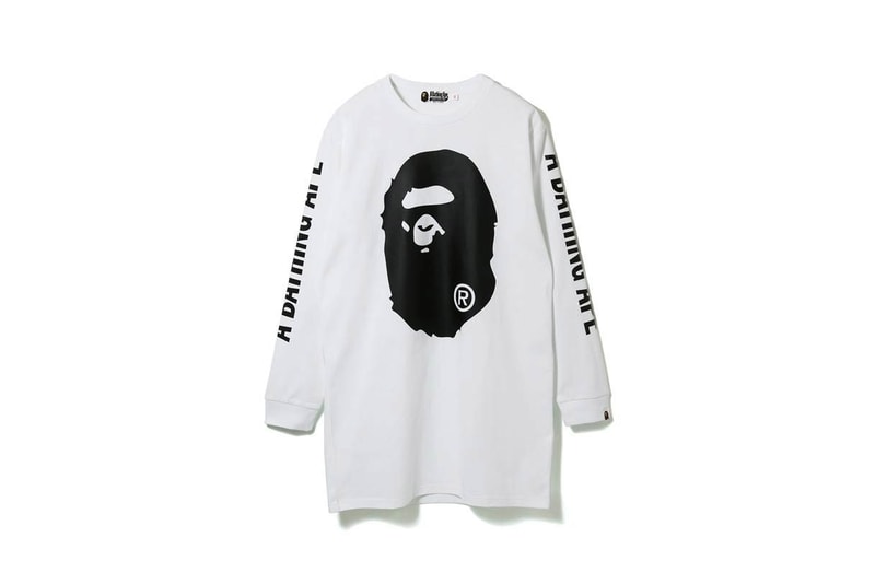 BAPE Big Ape Head Long Sleeve T-Shirts White