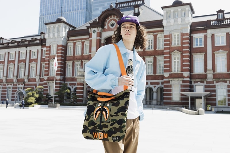 BAPE PORTER STAND SS18 Capsule Collection Spring Summer 2018 Anorak Shark A Bathing Ape Fanny Pack T-shirt bag
