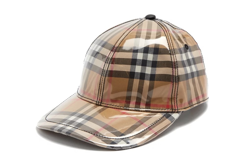 Burberry Vintage Check Plastic Baseball Cap Brown Tan Black White Red Plaid Tartan Checked Checkered Where to Buy Matchesfashion.com