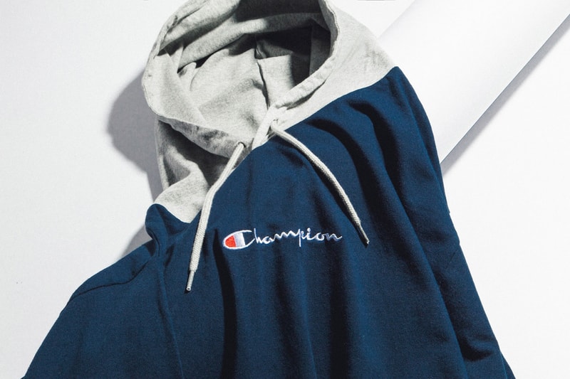 Champion Japan Spring Summer 2018 Logo Hoodies Navy
