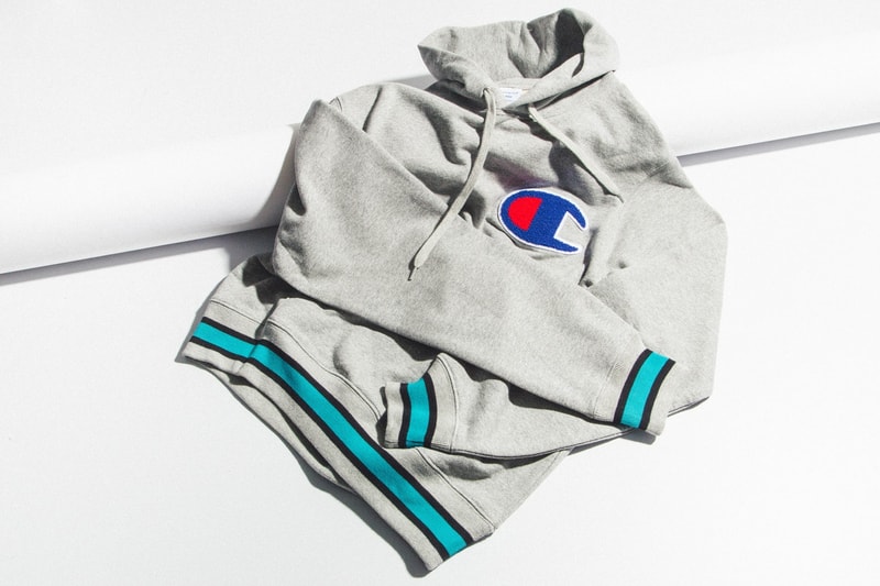 Champion Japan Spring Summer 2018 Logo Hoodies Gray
