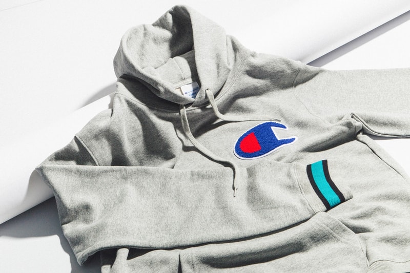 Champion Japan Spring Summer 2018 Logo Hoodies Gray