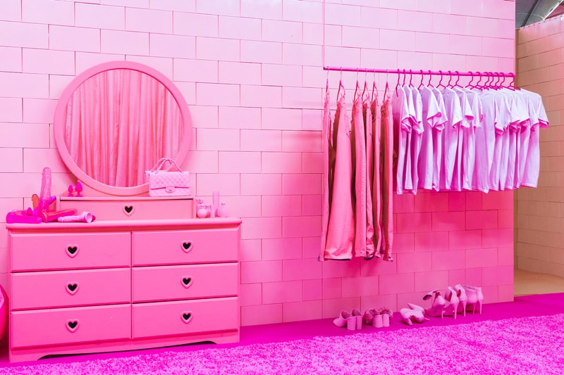 CJ Hendry Monochrome Greenpoint Brooklyn Exhibit Pink Bedroom