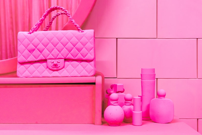 CJ Hendry Monochrome Greenpoint Brooklyn Exhibit Pink Bedroom