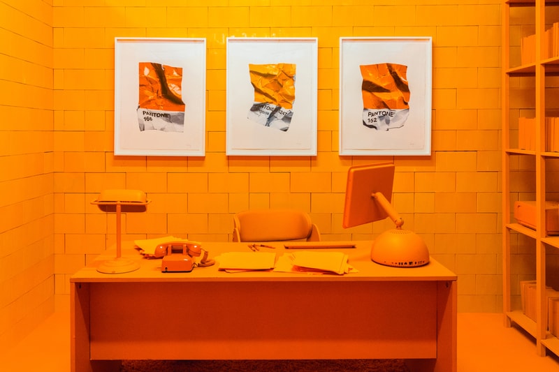 CJ Hendry Monochrome Greenpoint Brooklyn Exhibit Orange Office