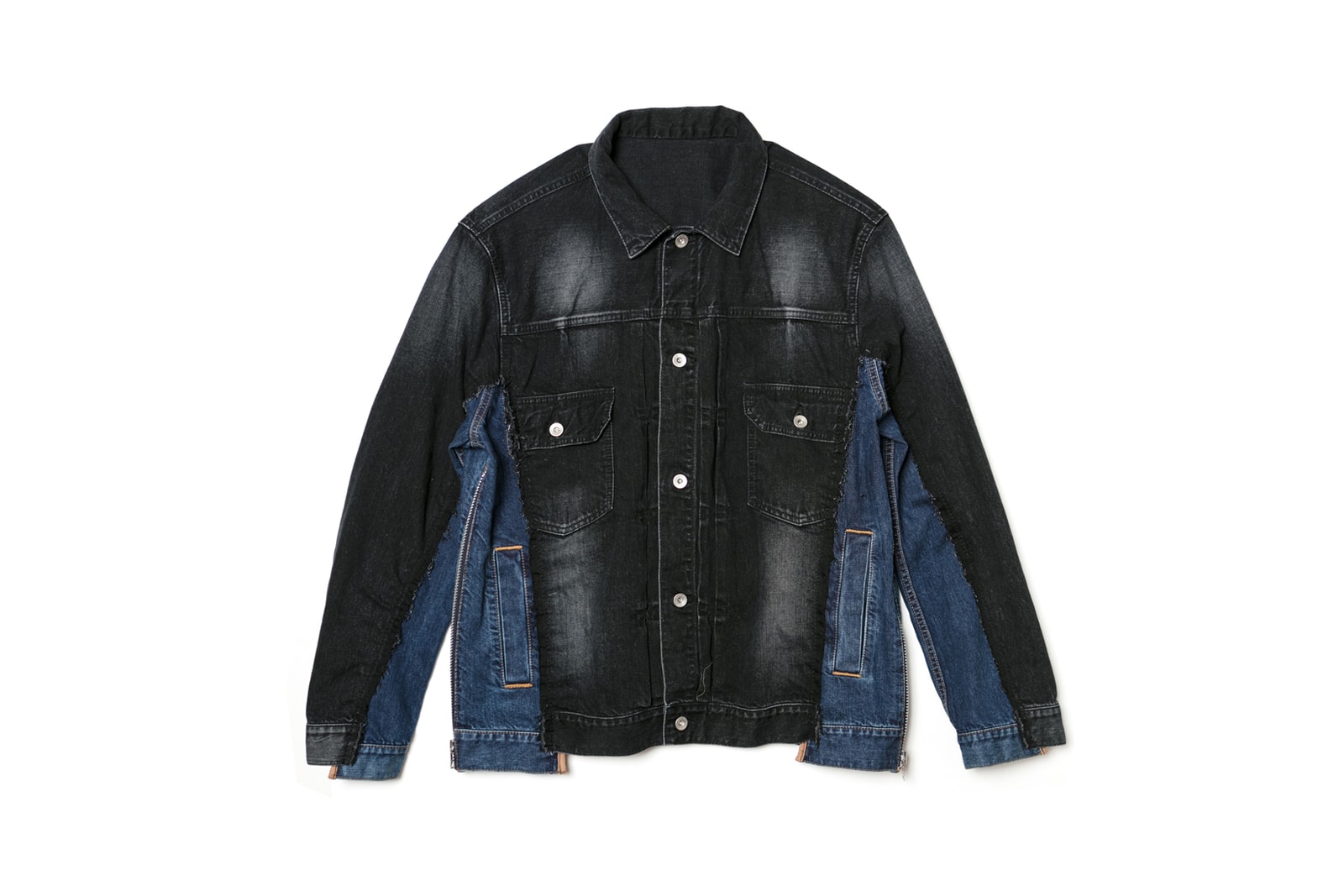 Dover Street Market x Sacai Gem Denim Jacket Collection Blue Black