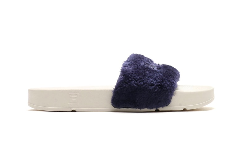 FILA Drifter Fur Slides Navy Blue Light Shop Price Where to Buy Release atmos Sandals Slippers Japan Summer 2018