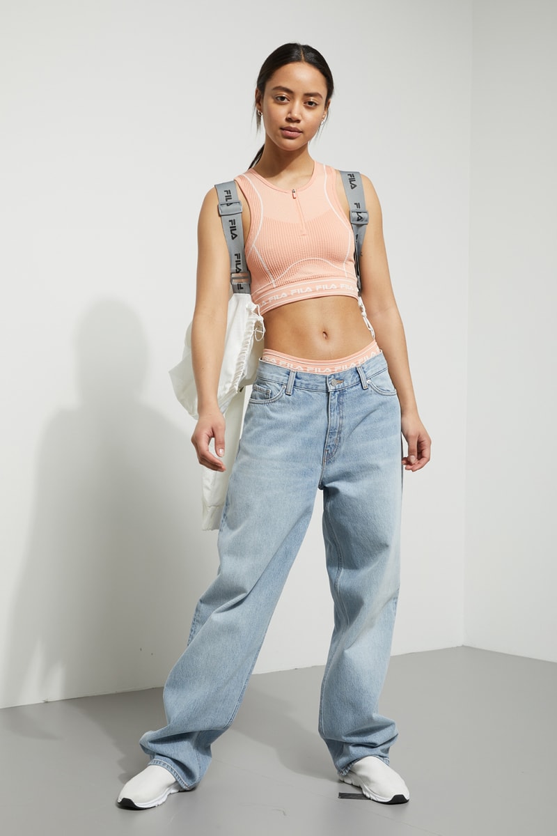 Weekday x FILA Collaboration Where to Buy women's jacket crop bra top leggings sneakers track pants hoodie