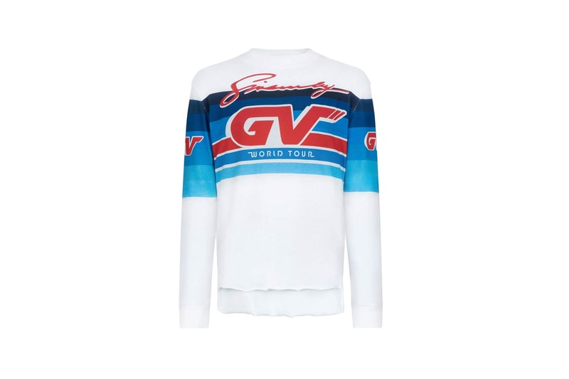 Givenchy Pre-Fall 2018 Motocross Long Sleeve T-Shirt White
