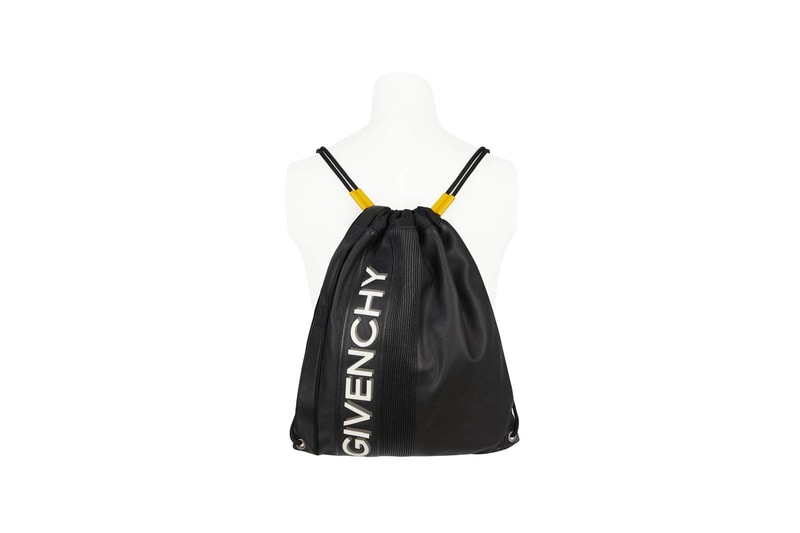 Givenchy Pre-Fall 2018 Motocross Drawstring Backpack Black Yellow