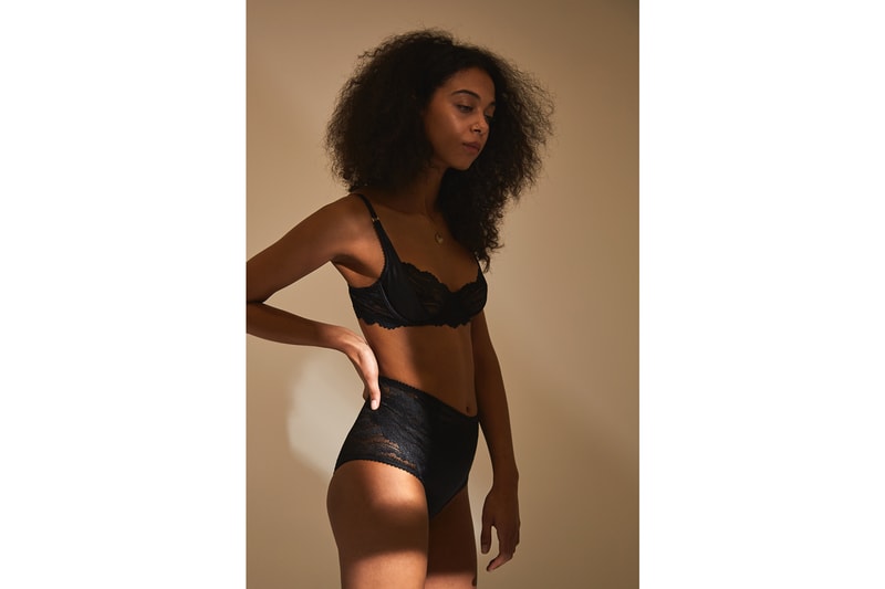 Goodhood Lonely Spring/Summer 2018 Editorial Bessie Underwire Bra High Waist Brief Black