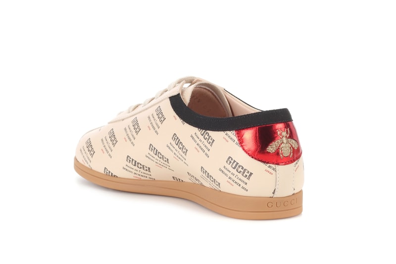 Gucci Vintage Logo Print Spring/Summer Sneakers Off-White Cream