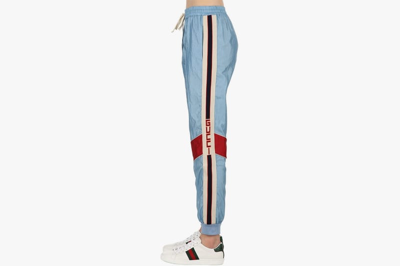 Gucci's Luxe Sky Blue Nylon Track Pants Are as Retro as It Gets