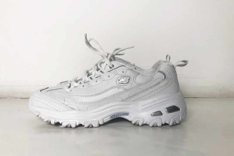 Review of the Skechers D'Lites Sneakers in White Dad Shoe Chunky Sneaker Trend