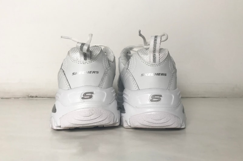 Review of the Skechers D'Lites Sneakers in White Dad Shoe Chunky Sneaker Trend