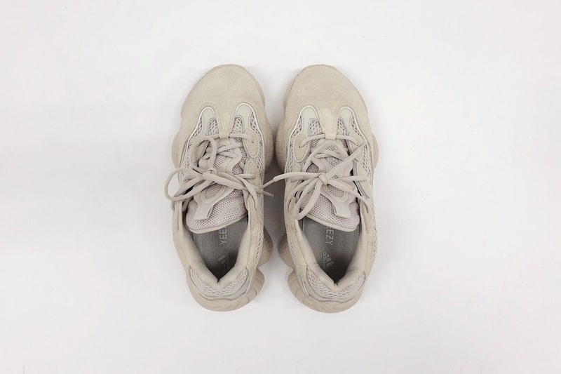 hypebae kicks review adidas originals yeezy desert rat 500 blush on foot