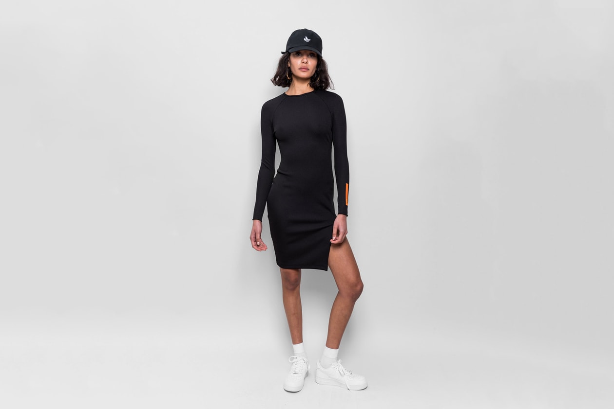 KITH Women Hanna Fitted Rib Dress Black