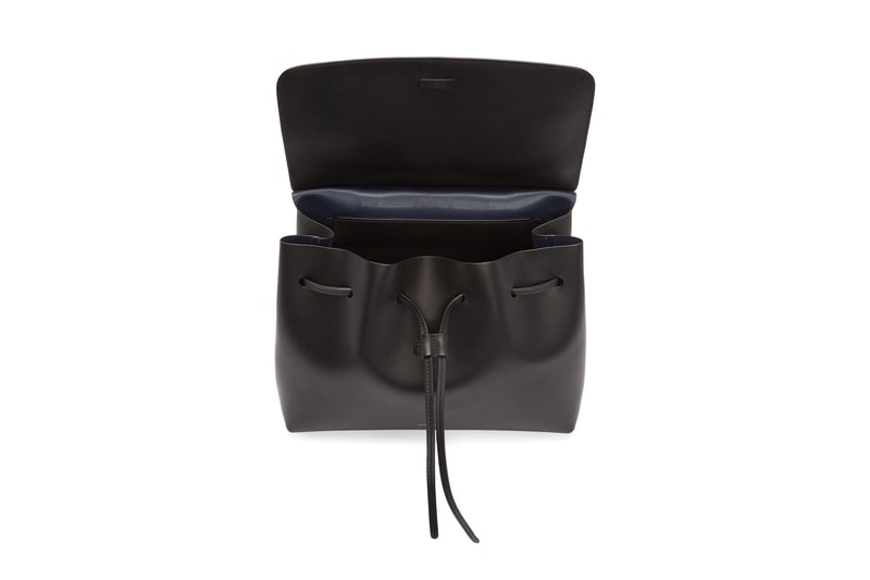 Mansur Gavriel Black Leather Lady Bucket Bag Simple Summer Shoulder Bag