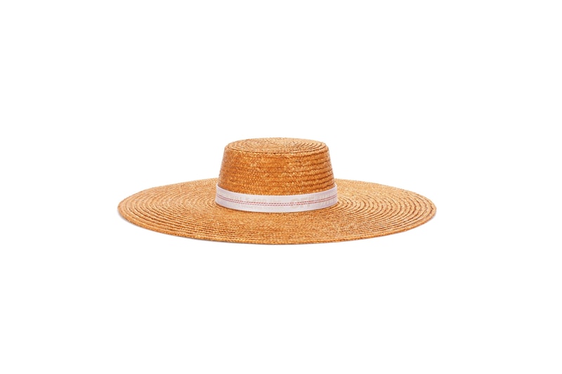 Off-White Wide Brimmed Straw Hat Summer Beach Virgil abloh Industrial Belt Strap