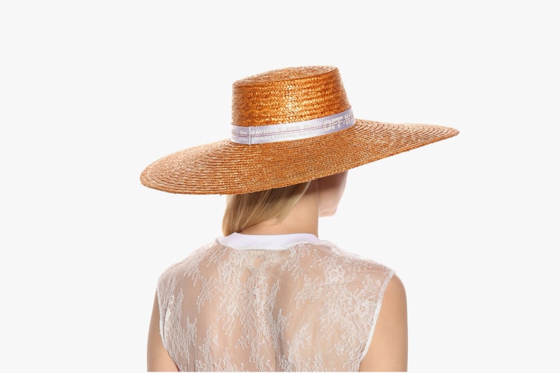 Off-White Wide Brimmed Straw Hat Summer Beach Virgil abloh Industrial Belt Strap