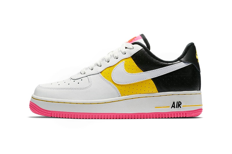 Nike Air Force 1 Moto Yellow Black White Pink