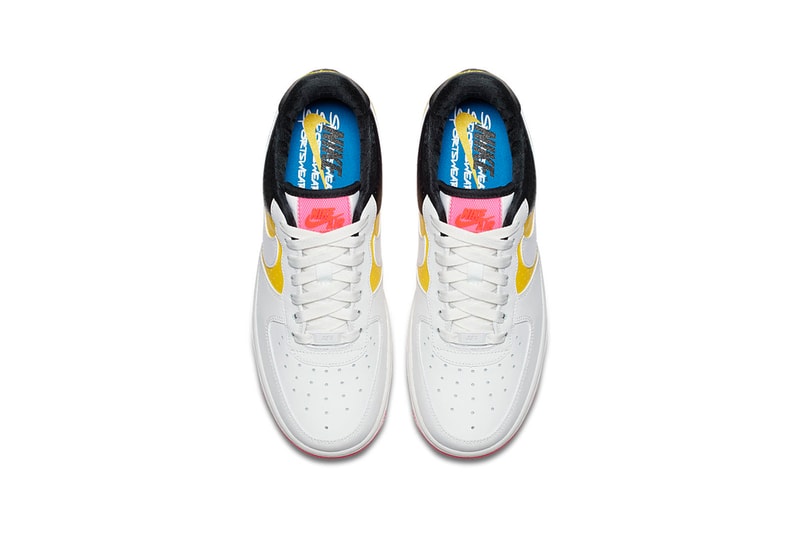 Nike Air Force 1 Moto Yellow Black White Pink