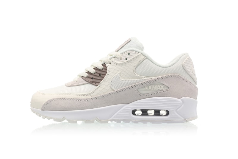 Nike Air Max 90 "Sail/White" Sneaker Shoe Texture Print Retro Silhouette Snake Skin