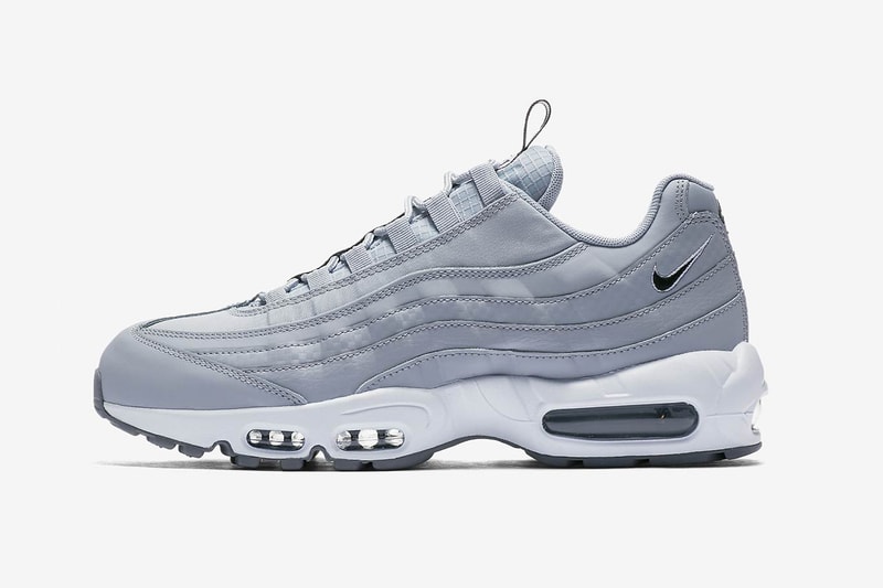 nike air max 95 pull tab slip on wolf grey white midsole