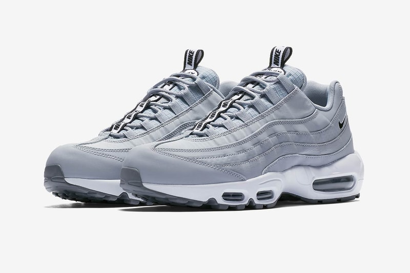 nike air max 95 pull tab slip on white midsole