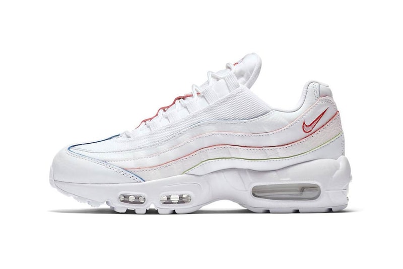 Nike Air Max 95 White Rainbow Red Green Orange Blue Green