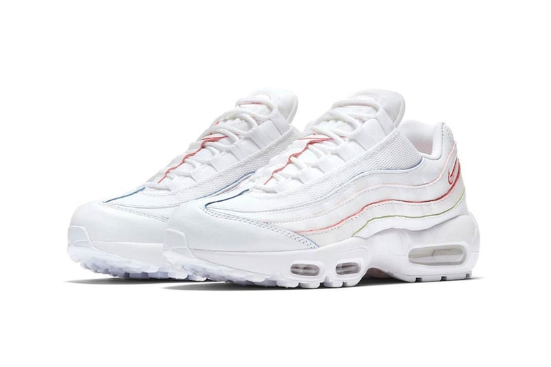 Nike Air Max 95 White Rainbow Red Green Orange Blue Green