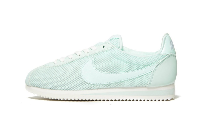 Nike Mint Pale Light Pastel Green Mesh Cortez Sneakers Ladies Girls Women's Wmns where to buy jd sports
