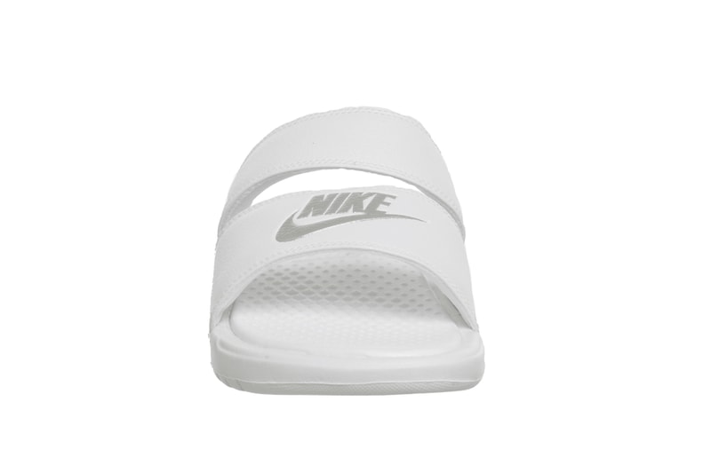 Nike Summer Double Strap Slides in White/Black Sandals Shoes