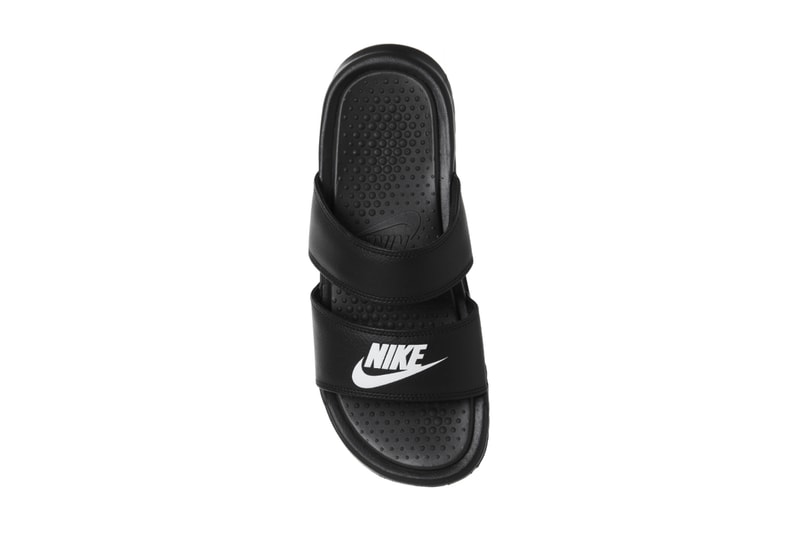 Nike Summer Double Strap Slides in White/Black Sandals Shoes