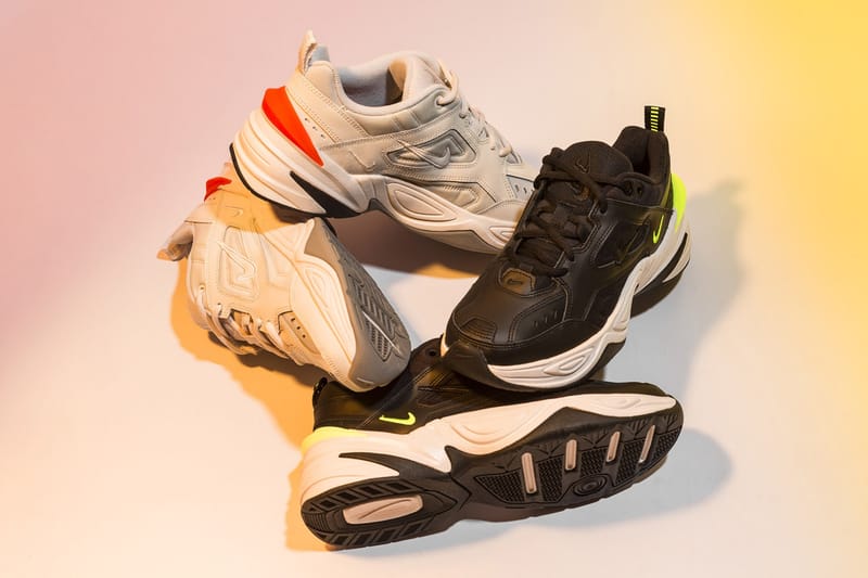 Take a Closer Look at Nike's Chunky M2K Tekno Sneaker In "Phantom" And "Black Volt"