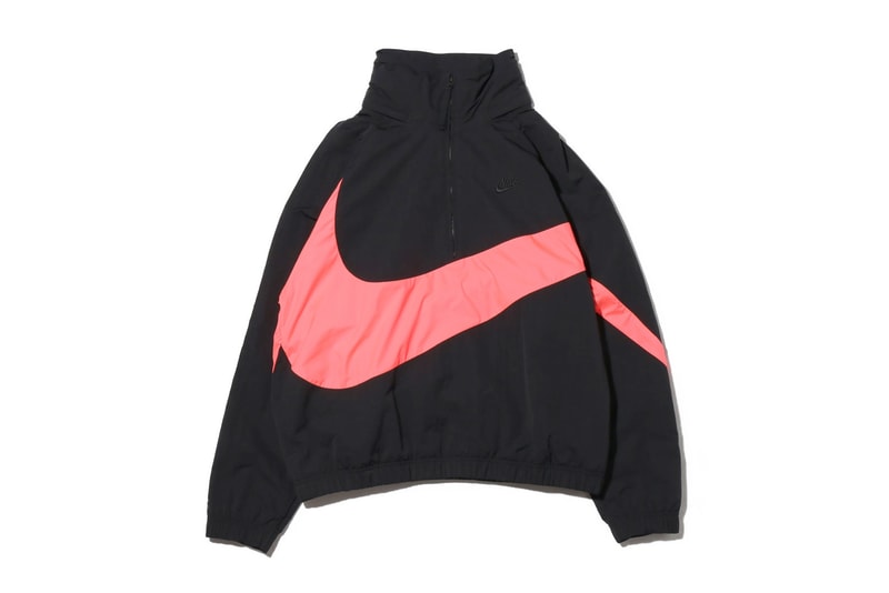 Nike Sportswear Big Swoosh Logo Anorak Jacket Tracksuit Hot Punch Pink Black Price Release