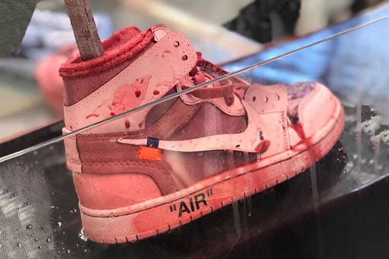 The Virgil Abloh x Nike Air Jordan 1 Gets Dipped in Red