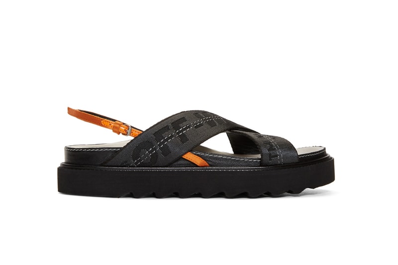 Off-White™ Industrial Strap Sandals Pink/Black Virgil Abloh Chunky Leather Off-White Belt Shoes Spring Summer