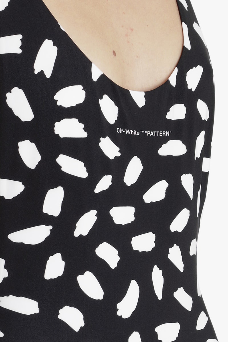 Off-White Virgil Abloh Swimsuit Beachwear Swimwear Bathing Suit One Piece Spring Summer 2018 Printed Floral Black White Bodysuit