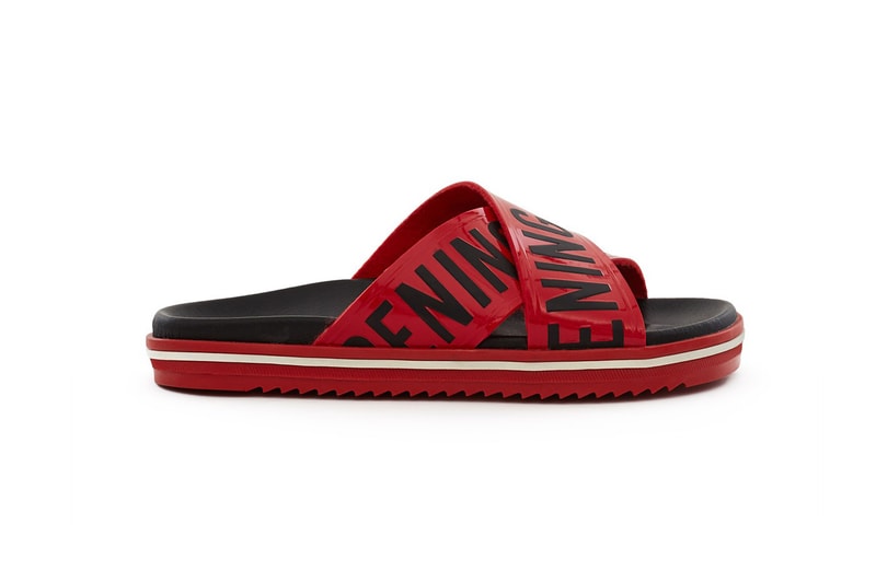 opening ceremony berkeley leather slides red yellow blue black