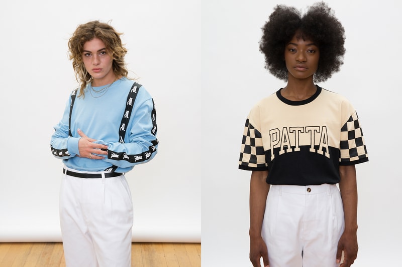 Patta Summer 2018 Collection Sweatshirt T-Shirt Blue Tan Black