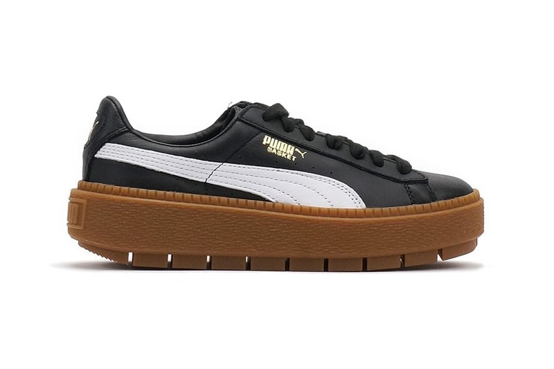 PUMA Basket Platform Trace Black White