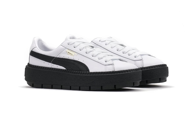 PUMA Basket Platform Trace White Black