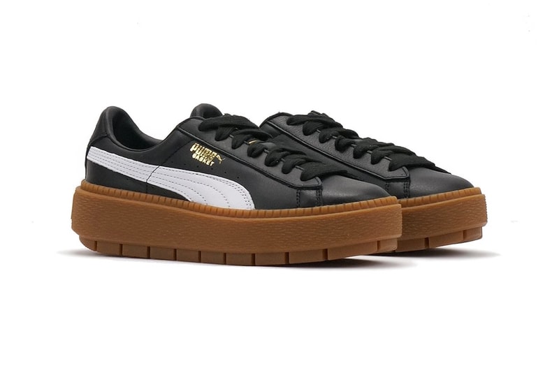 PUMA Basket Platform Trace Black White