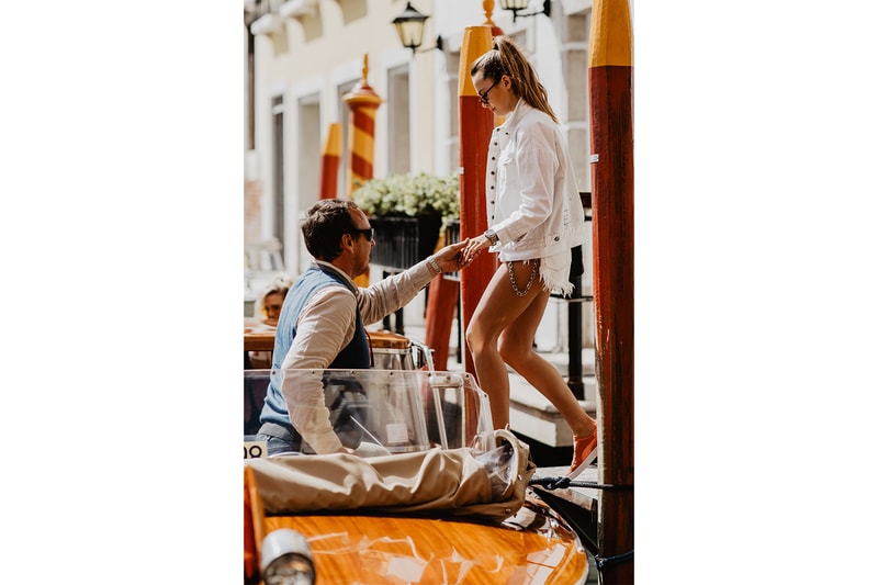 PUMA suede bow pastel blush pink sneaker satin ribbon cara delevingne emma louise connolly sophie apollonia campaign venice italy women's where to buy