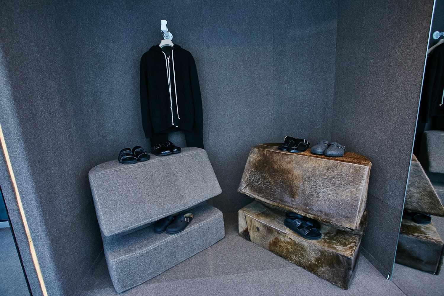 Rick Owens Birkenstock Sandals Pony Hair Collaboration Los Angeles Pop Up Interview Comfort Michele Lamy Yimmy Yayo Sarah Andelman colette Family Son Recap Event Opening