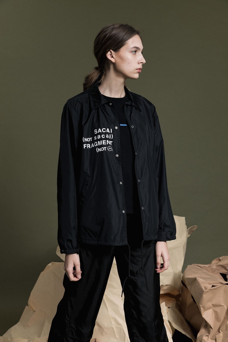 Sacai x Fragment Design Capsule Collection Coach Jacket Black
