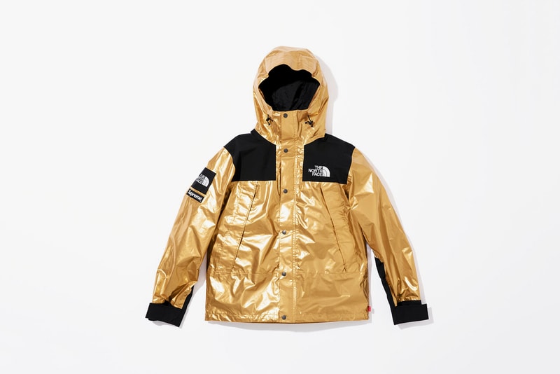 Supreme x The North Face Spring 2018 Metallic Collection Mountain Parka Gold