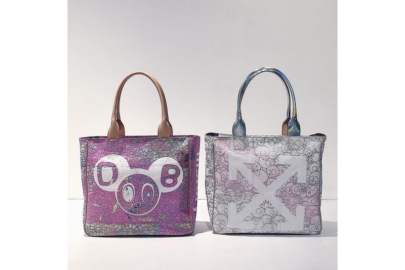 Takashi Murakami x Off-White Tote Bag First Look Pattern Future History Print Collaboration Collection Virgil Abloh