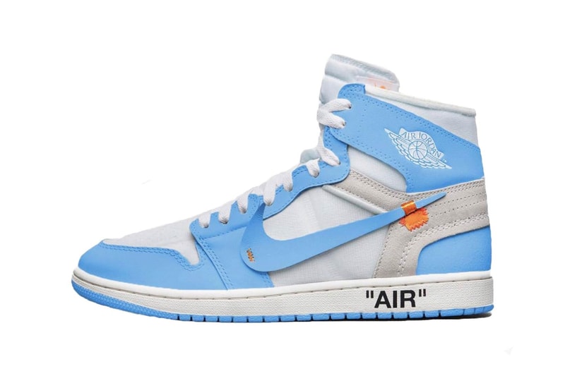 Virgil Abloh x Air Jordan 1 UNC White Cone Dark Powder Blue